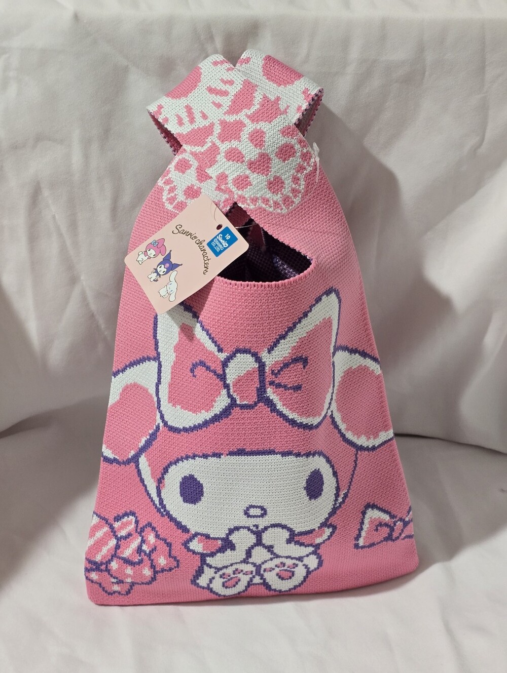 NWT Sanrio Characters My Melody Knitted Handbag From Japan